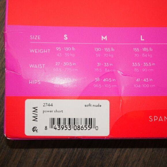 NEW SPANX Power Short Shaper Short Soft Nude Size Medium 6" Inseam - Picture 7 of 11